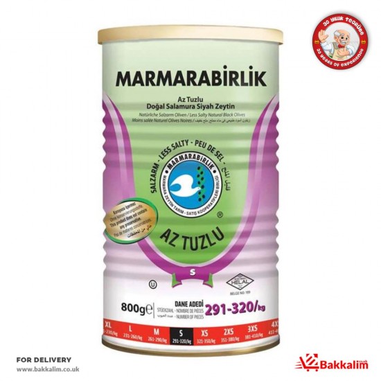Marmarabirlik Net 800 Gr S Less Salty Natural Black Olives - TURKISH ONLINE MARKET UK - £5.59