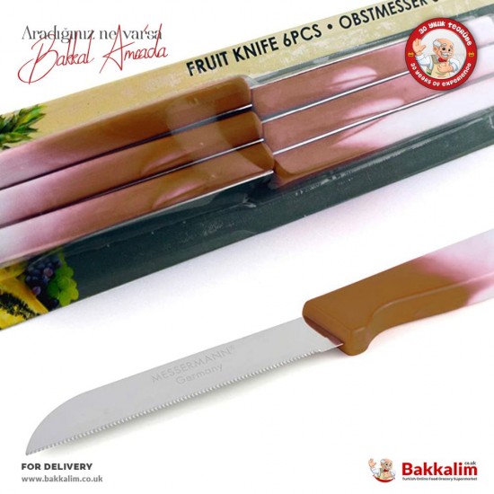 Messermann Germany Fruit Knife 6 Pcs - TURKISH ONLINE MARKET UK - £6.49