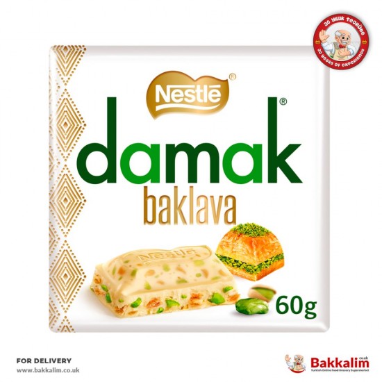 Nestle Damak 60 Gr Pistachio And Baklava With White Chocolate - TURKISH ONLINE MARKET UK - £2.89