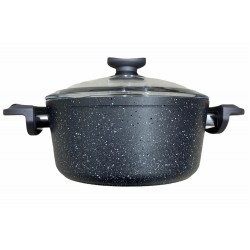 Oms Grey Non-Stick Granite Casserole 22cmx11.5cm