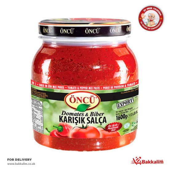 Öncü 1600 Gr Domates Biber Karışık Salça - TURKISH ONLINE MARKET UK - £12.59