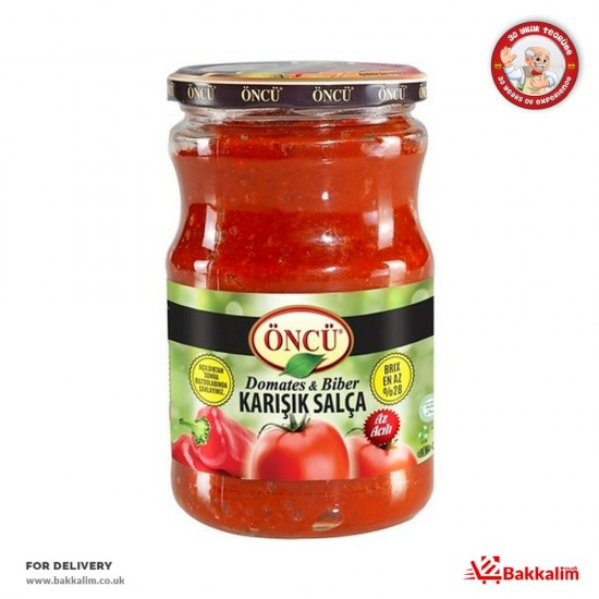 Oncu  700 Gr Mixed Tomato And Mild Pepper And Hot Pepper Mixed Paste - TURKISH ONLINE MARKET UK - £5.89