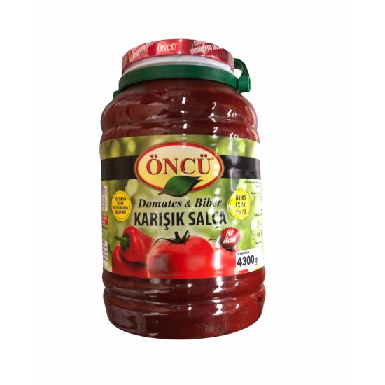 Oncu Tomatoes And Pepper Mix Paste Mild Spice 4300g - TURKISH ONLINE MARKET UK - £29.79
