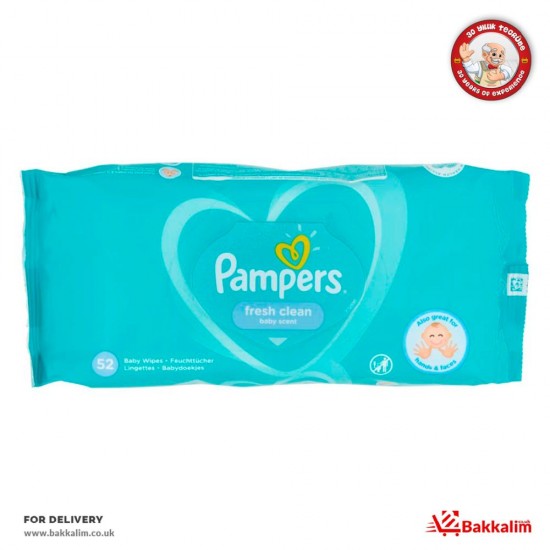 Pampers 52 Pcs Fresh Clean Baby Scent - TURKISH ONLINE MARKET UK - £1.39