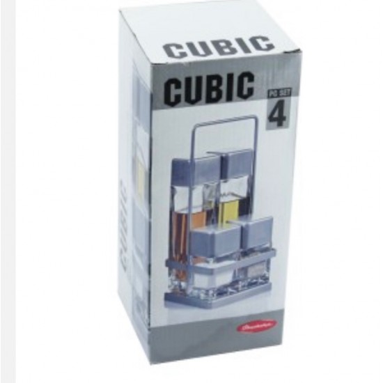 Paşabahçe Cubic 4 Parça Tuzluk & Sirkelik Takımı - TURKISH ONLINE MARKET UK - £16.99