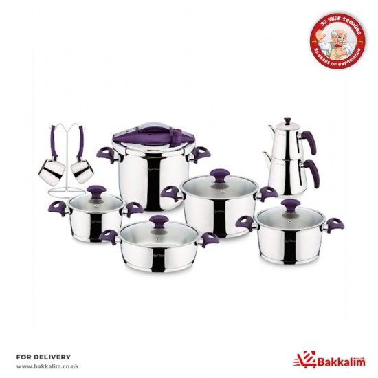 Royal 23 Pcs Song Stainless Steel Dowry Set - TURKISH ONLINE MARKET UK - £289.99