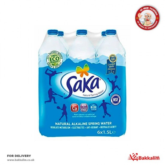 Saka 1500 Ml 6 Pcs Natural Mineral Water  (london Only) - TURKISH ONLINE MARKET UK - £4.49