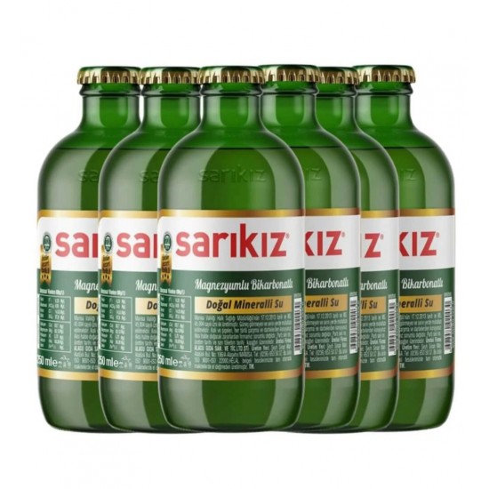 Sarikiz Sparkling Natural Water 250 Ml - TURKISH ONLINE MARKET UK - £0.69