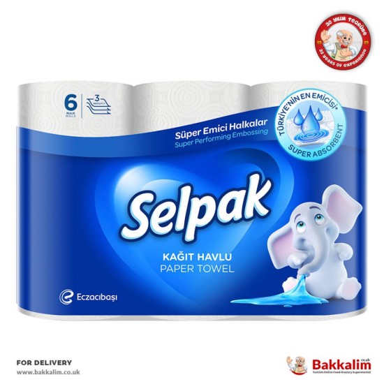 Selpak 6 Pcs Paper Towel  (london Only) - TURKISH ONLINE MARKET UK - £8.99