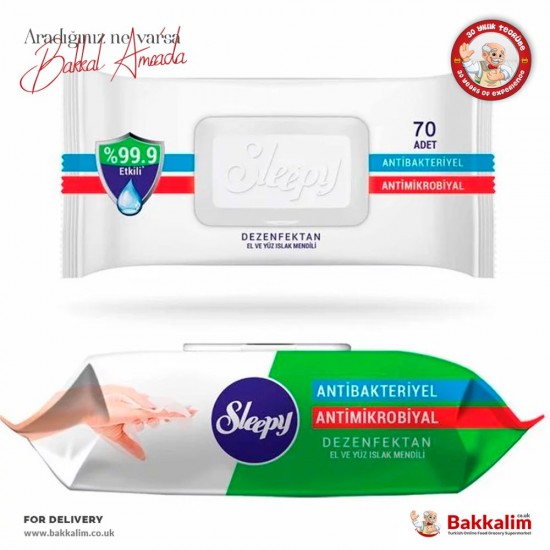 Sleepy 100 Pcs  Antibacterial Wipes - TURKISH ONLINE MARKET UK - £2.39