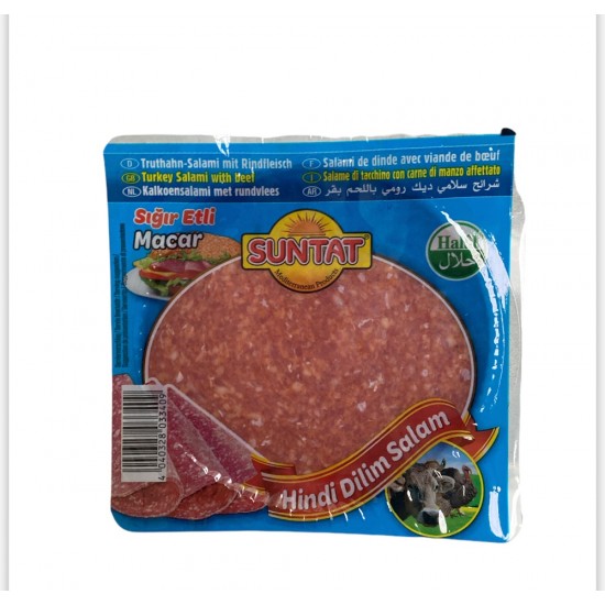 Suntat Turkey And Beef Salami 200g - TURKISH ONLINE MARKET UK - £2.29