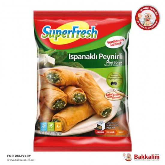 SuperFresh Mini Rolls With Spinach And Cheese - TURKISH ONLINE MARKET UK - £3.69