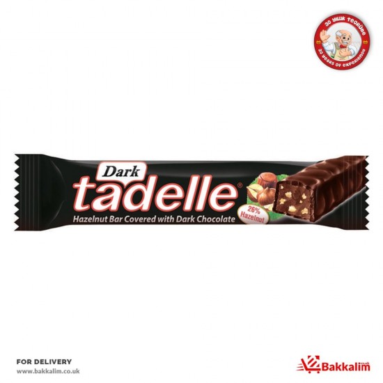 Tadelle 30 Gr Hazelnut Bar Covered With Dark Chocolate - TURKISH ONLINE MARKET UK - £0.79