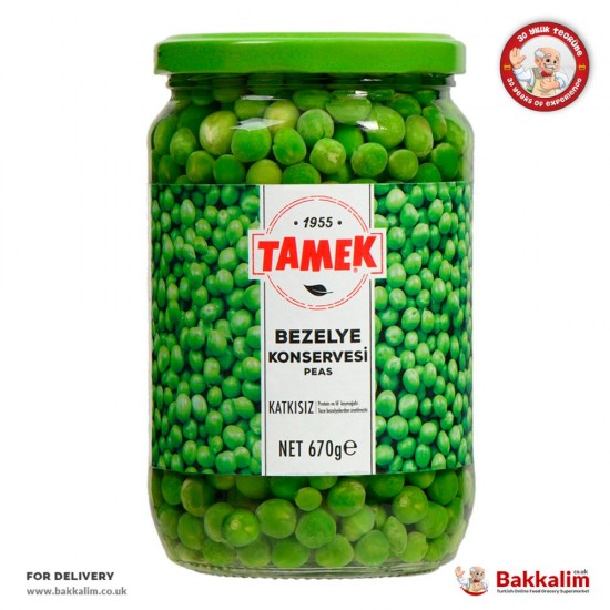 Tamek Net 670 Gr Pure Can Of Green Peas - TURKISH ONLINE MARKET UK - £2.79