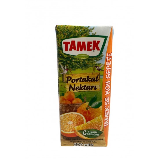 Tamek Orange Juice 200 Ml - TURKISH ONLINE MARKET UK - £0.49