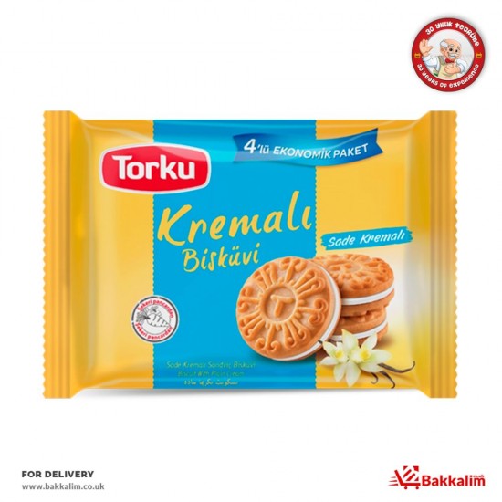 Torku 244 Gr 4 Pcs Biscuit With Plain Cream - TURKISH ONLINE MARKET UK - £1.99