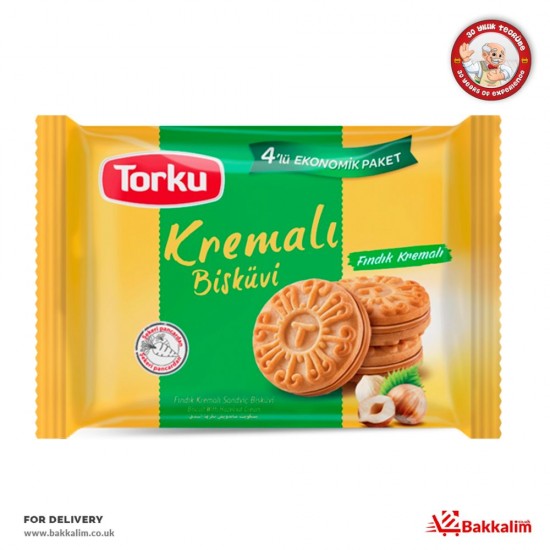 Torku 244 Gr 4 Adet Fındık Kremalı Sandviç Bisküvi - TURKISH ONLINE MARKET UK - £1.99