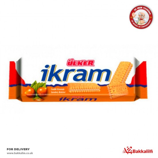 Ulker 84 Gr Ikram Hazelnut Cream Sandwich Biscuit - TURKISH ONLINE MARKET UK - £1.29