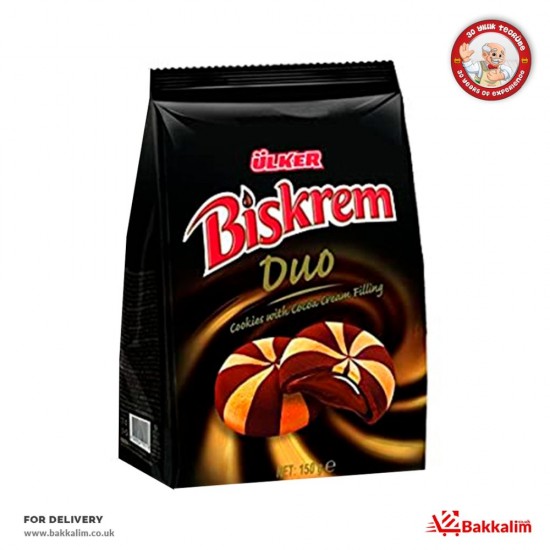 Ulker 150 Gr Biskrem Duo Cookies With Cocoa Cream Filling - TURKISH ONLINE MARKET UK - £2.19