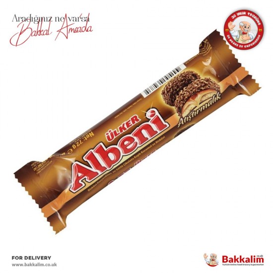 Ulker Albeni Biscuits With Caramel  Covered In Milk Chocolate And Biscuit Pieces 72 G - TURKISH ONLINE MARKET UK - £1.39