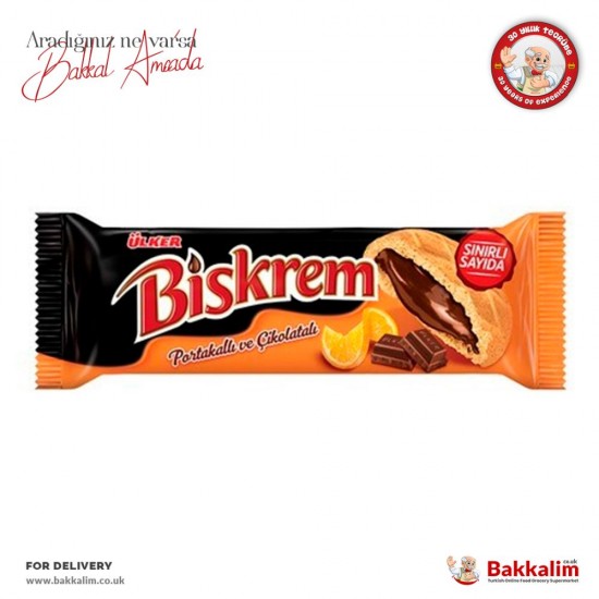 Ülker Biskrem 90 Gr Portakallı Ve Çikolatalı Bisküvi - TURKISH ONLINE MARKET UK - £0.89