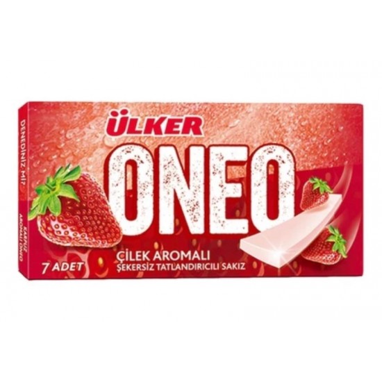 Ulker Oneo Strawberry Chewing Gum Sugar Free 14g - TURKISH ONLINE MARKET UK - £0.99