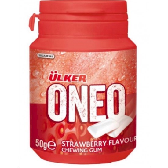 Ulker Oneo Strawberry Chewing Gum Sugar Free 50g - TURKISH ONLINE MARKET UK - £2.19