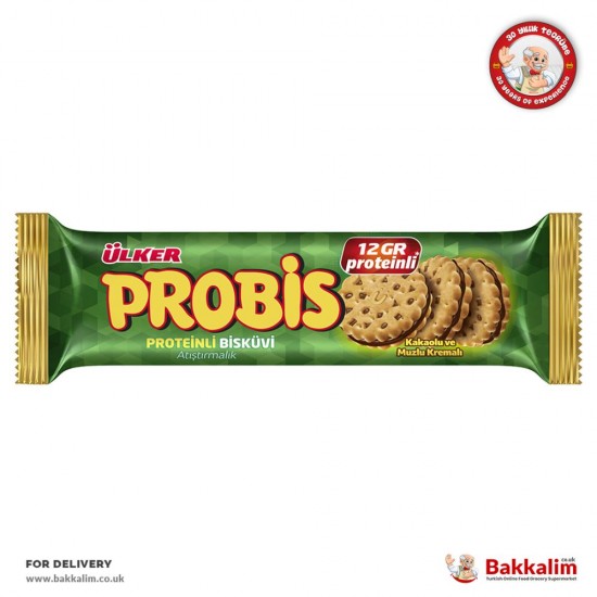 Ulker Probis 75 Gr Cacao And Banana Cream With Protein Sandwich Biscuits - TURKISH ONLINE MARKET UK - £1.29