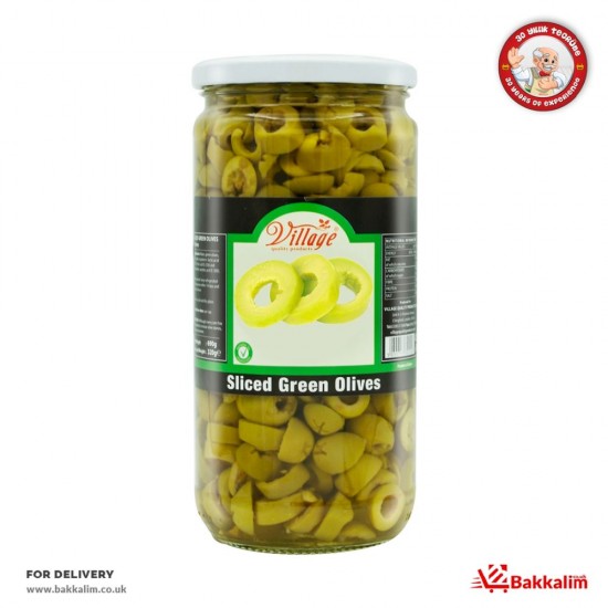 Village  690 Gr Dilimli Yeşil Zeytin - TURKISH ONLINE MARKET UK - £5.69