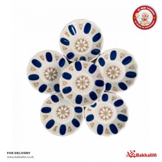 White And Blue Coaster 6 Pcs - TURKISH ONLINE MARKET UK - £3.99