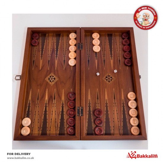 Wooden Antique Backgammon Set - TURKISH ONLINE MARKET UK - £29.99