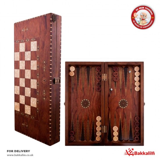 Wooden Classic Design Backgammon Set - TURKISH ONLINE MARKET UK - £29.99