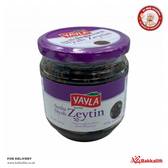 Yayla 250 Gr Spiced Black Olives - TURKISH ONLINE MARKET UK - £2.99