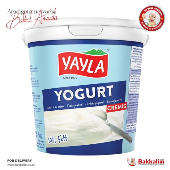 Yayla Strained Yoghurt %10 Fat 1000 G - TURKISH ONLINE MARKET UK - £4.59