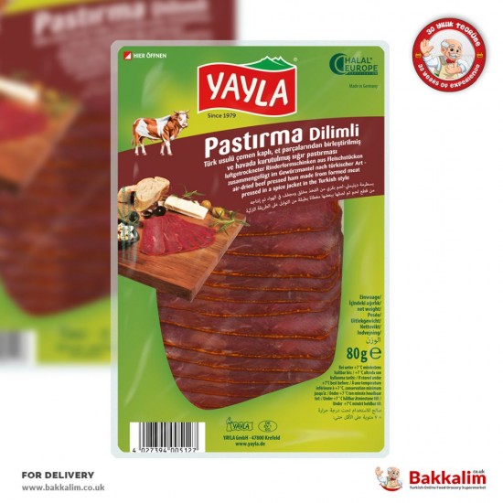 Yayla Turkish Sliced Pastirma 80 Gr - TURKISH ONLINE MARKET UK - £5.39