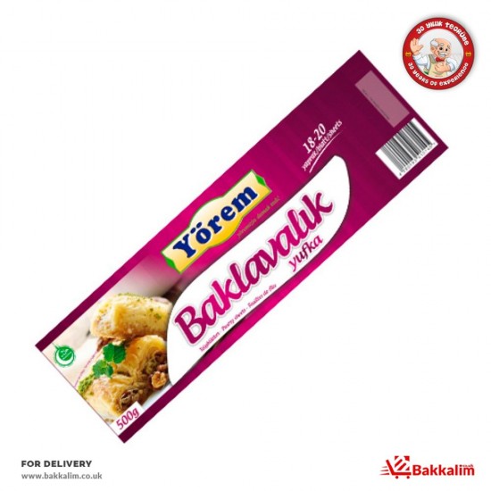 Yorem 480 Gr Baklava Phyllo Pastry - TURKISH ONLINE MARKET UK - £3.39