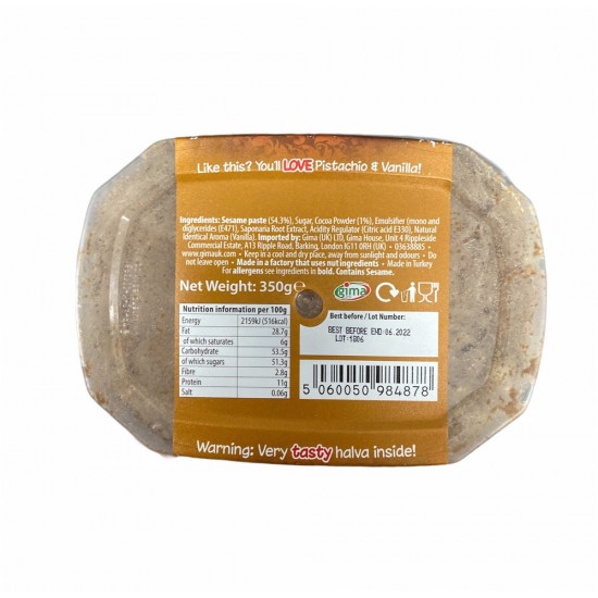 Bodrum Tahini Halva With Cocoa 350 G - TURKISH ONLINE MARKET UK - £3.39